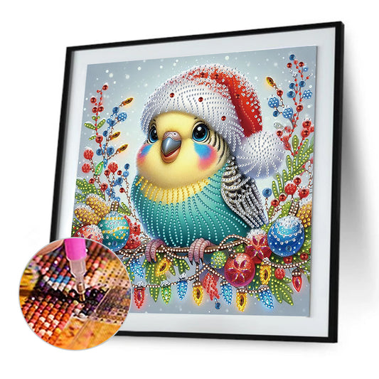 Christmas Bird - Partial Special-Shaped Drill Diamond Painting 30*30CM