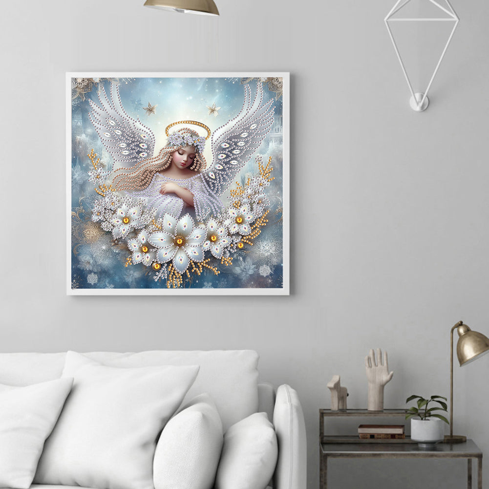Angel - Partial Special-Shaped Drill Diamond Painting 30*30CM