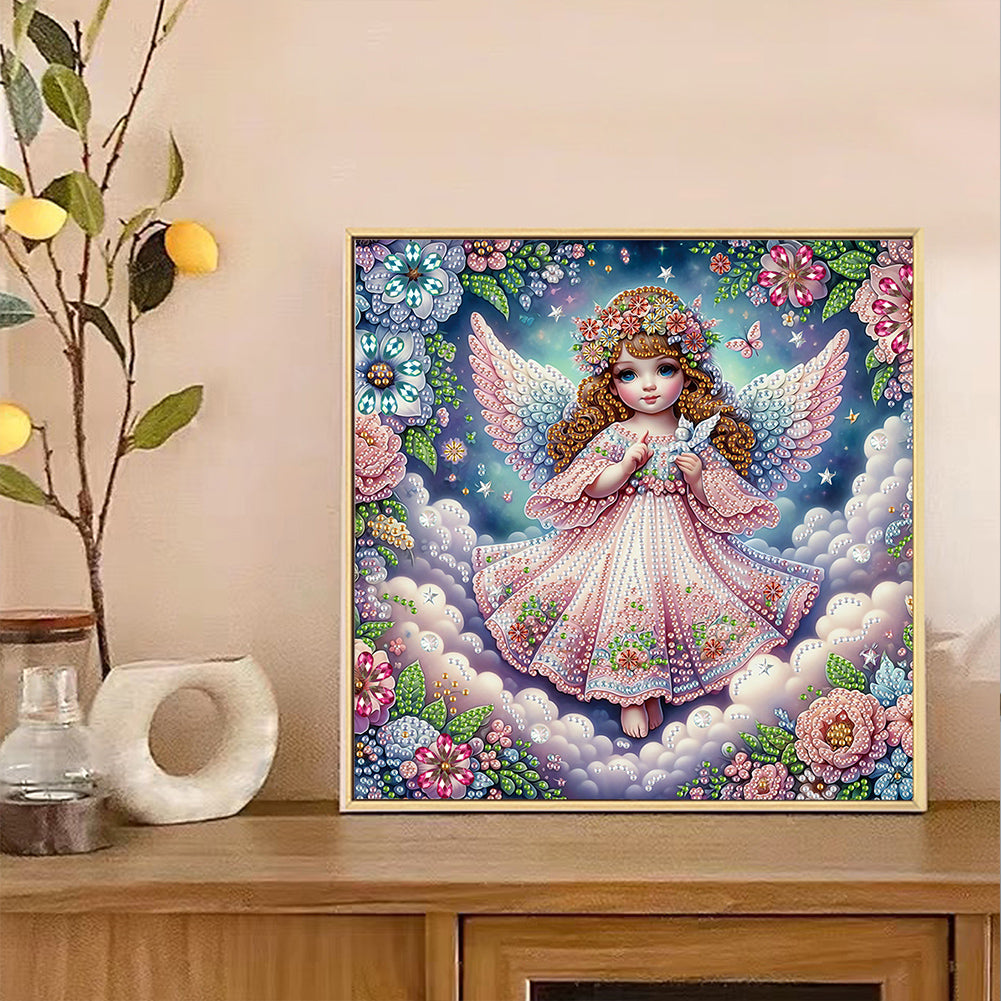 Angel - Partial Special-Shaped Drill Diamond Painting 30*30CM