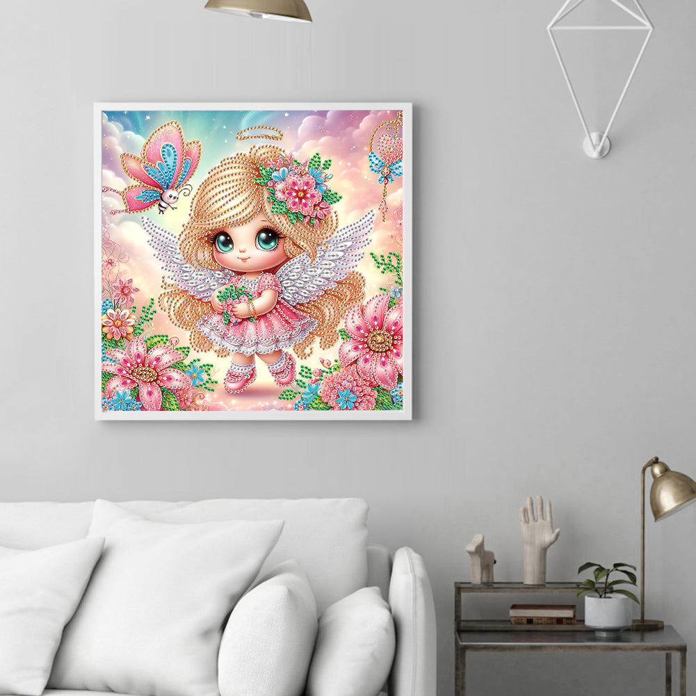 Angel - Partial Special-Shaped Drill Diamond Painting 30*30CM