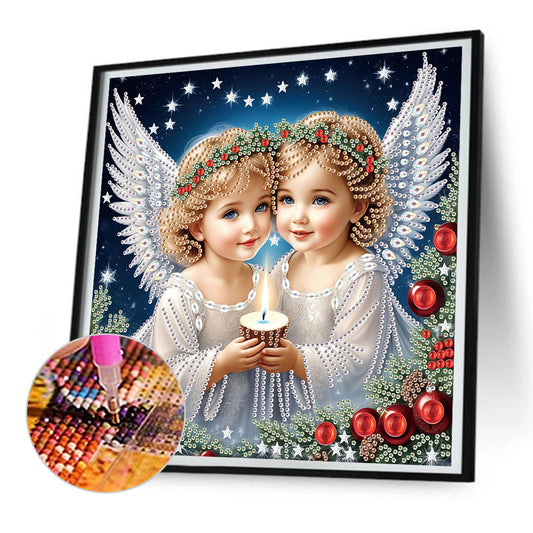 Angel - Partial Special-Shaped Drill Diamond Painting 30*30CM