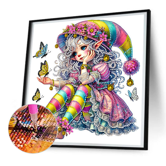Spring Garden Girl - Partial Special-Shaped Drill Diamond Painting 30*30CM