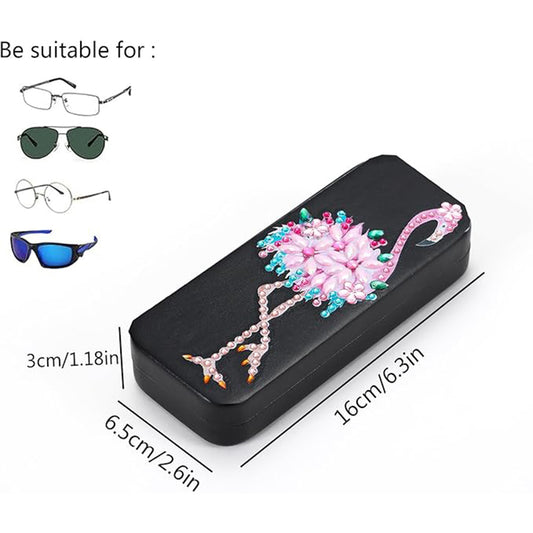 Bird Diamond Painting Eyeglasses Case Diamond Art Sunglasses Case for Beginners