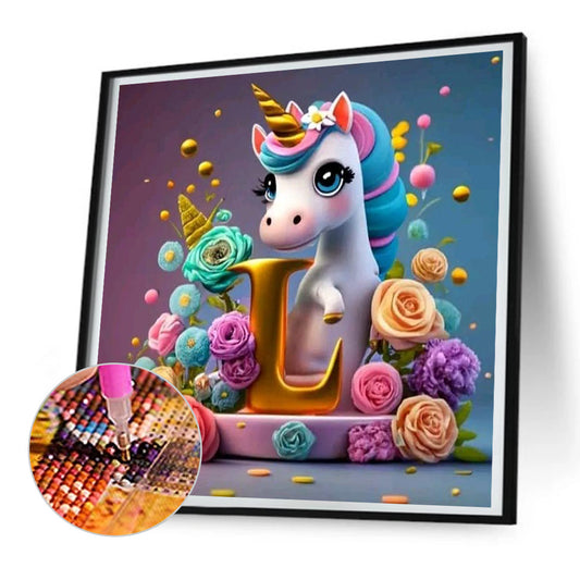 Unicorn - Full Round Drill Diamond Painting 30*30CM