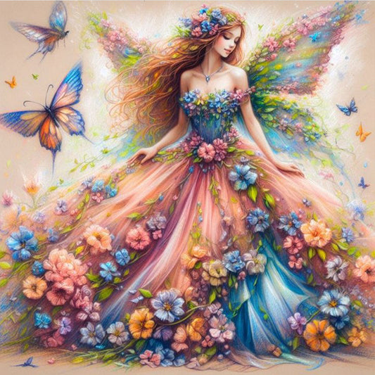 Butterfly Fairy - Full Square Drill Diamond Painting 40*40CM