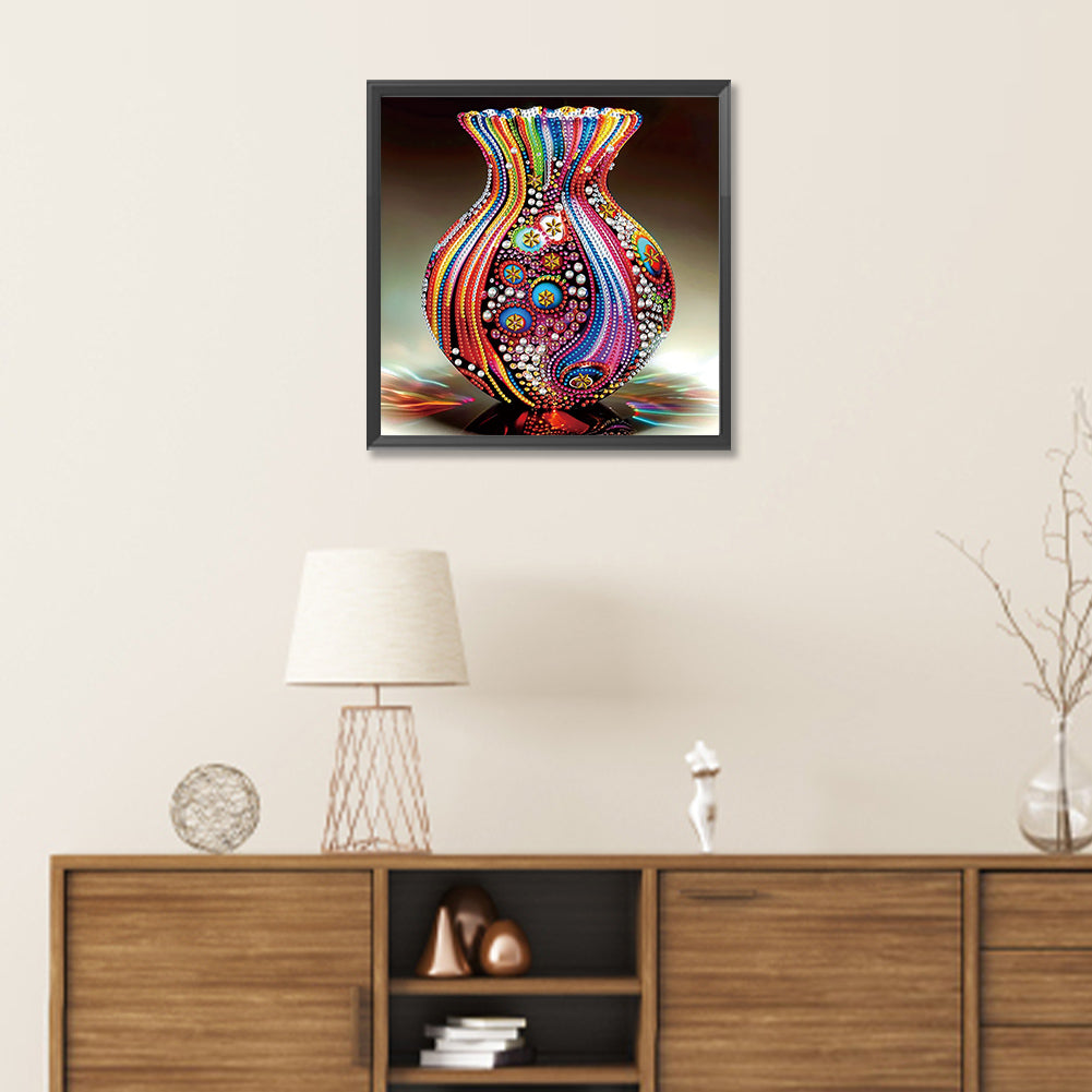 Artistic Vase - Partial Special-Shaped Drill Diamond Painting 30*30CM