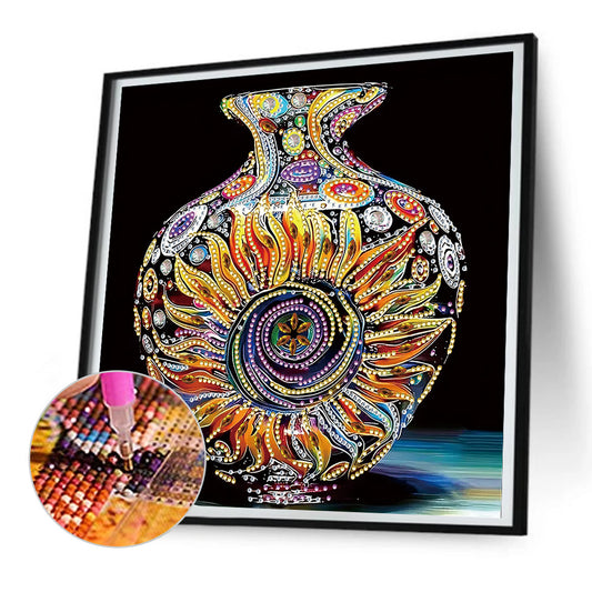 Artistic Vase - Partial Special-Shaped Drill Diamond Painting 30*30CM