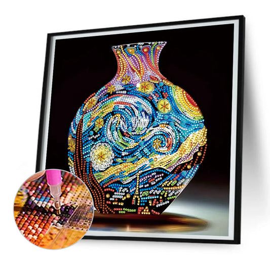Artistic Vase - Partial Special-Shaped Drill Diamond Painting 30*30CM