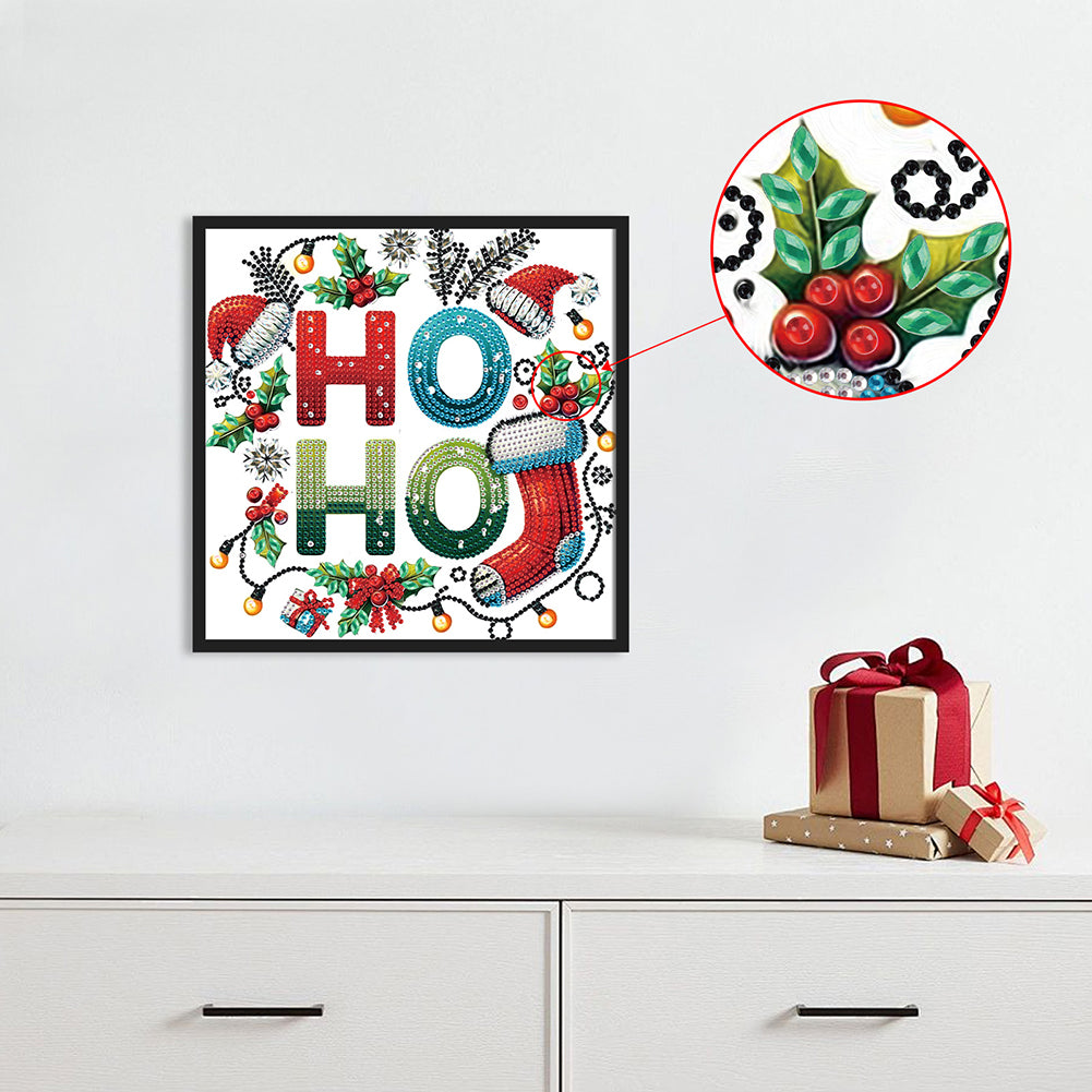 Christmas Atmosphere - Partial Special-Shaped Drill Diamond Painting 30*30CM