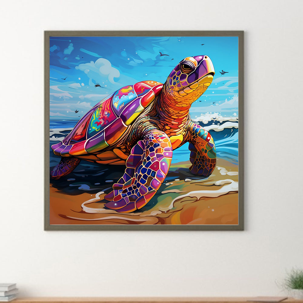 Sea Turtles - Full Round Drill Diamond Painting 30*30CM
