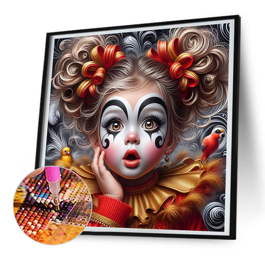 Clown Kid - Full Round Drill Diamond Painting 30*30CM