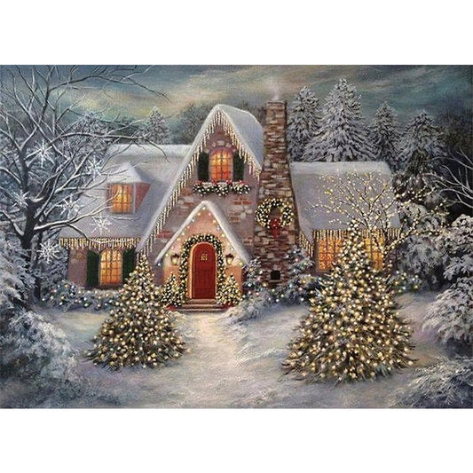 Christmas House - Full Square Drill Diamond Painting 55*40CM