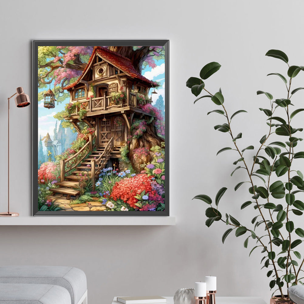 Forest Cabin - Full Round Drill Diamond Painting 30*40CM
