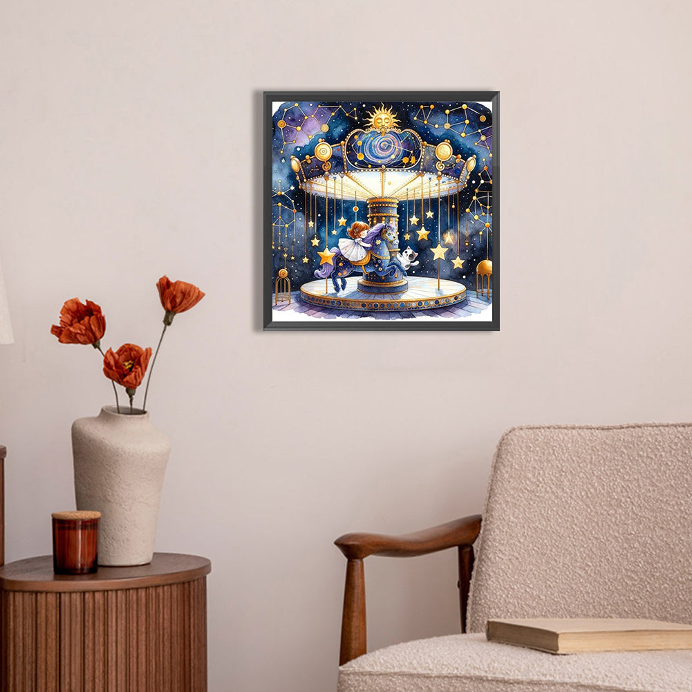 Starry Sky Playground Children - Full AB Round Drill Diamond Painting 30*30CM