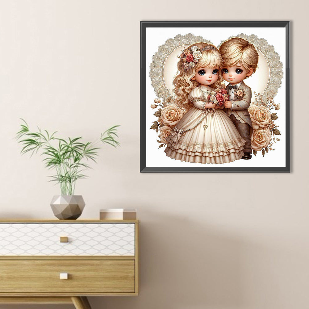 Valentine'S Day Couple - Full Round Drill Diamond Painting 40*40CM