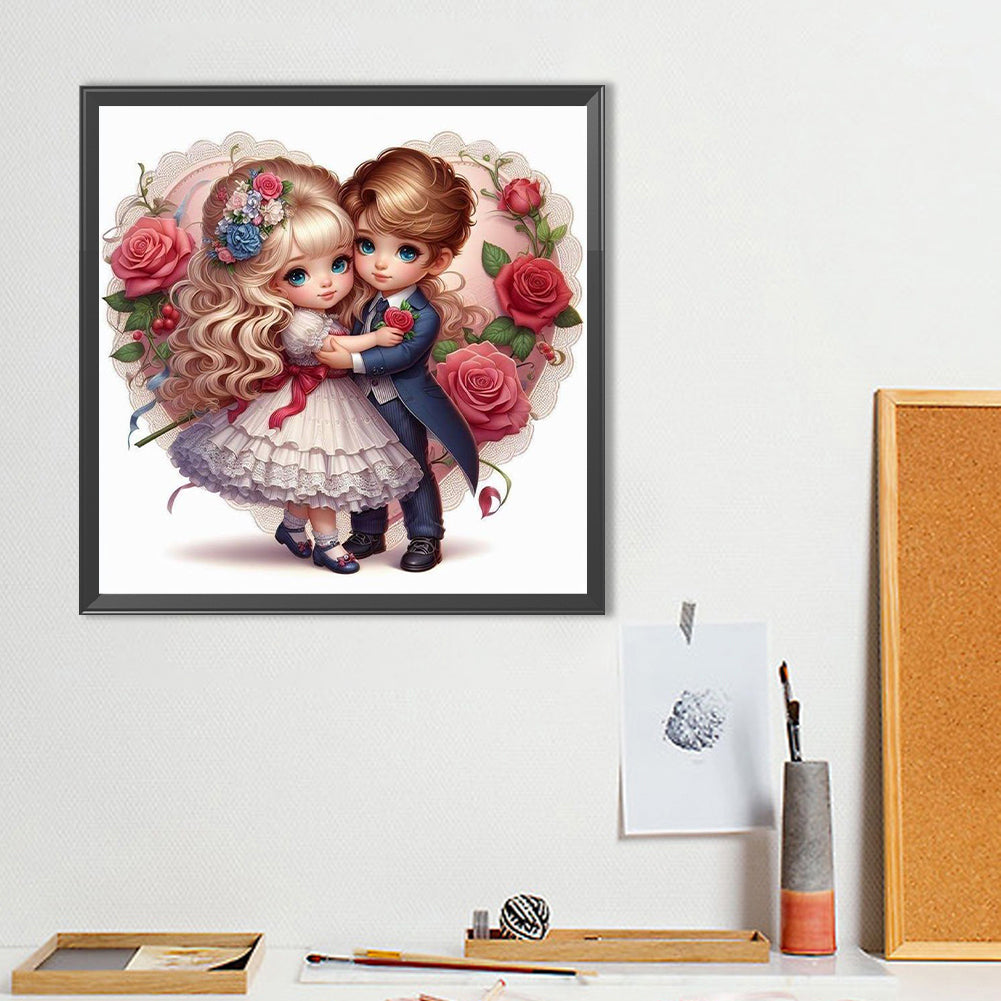 Valentine'S Day Couple - Full Round Drill Diamond Painting 40*40CM