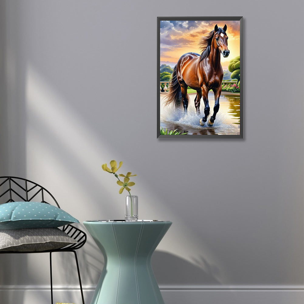 Running Horse - Full Round Drill Diamond Painting 35*50CM
