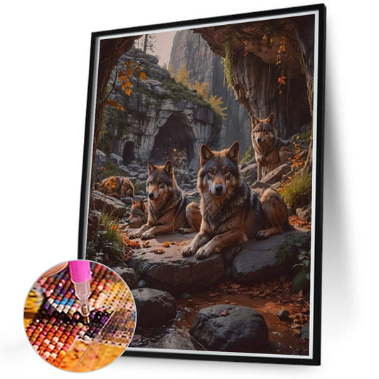 Wolf - Full Round Drill Diamond Painting 40*50CM