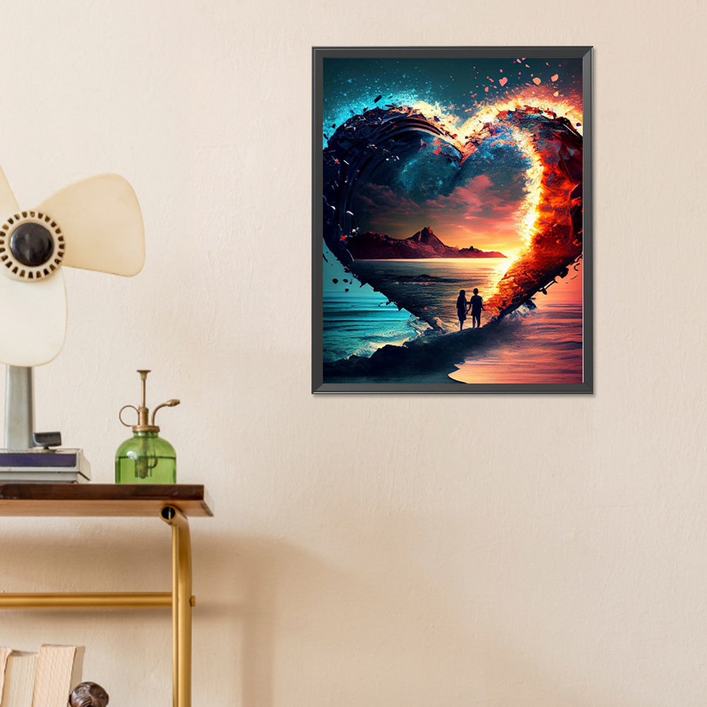 Romantic Love - Full Round Drill Diamond Painting 40*50CM