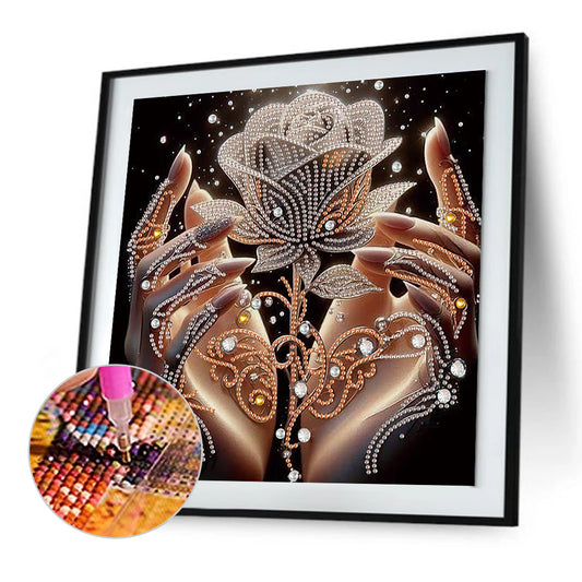 Dream Rose - Special Shaped Drill Diamond Painting 30*30CM