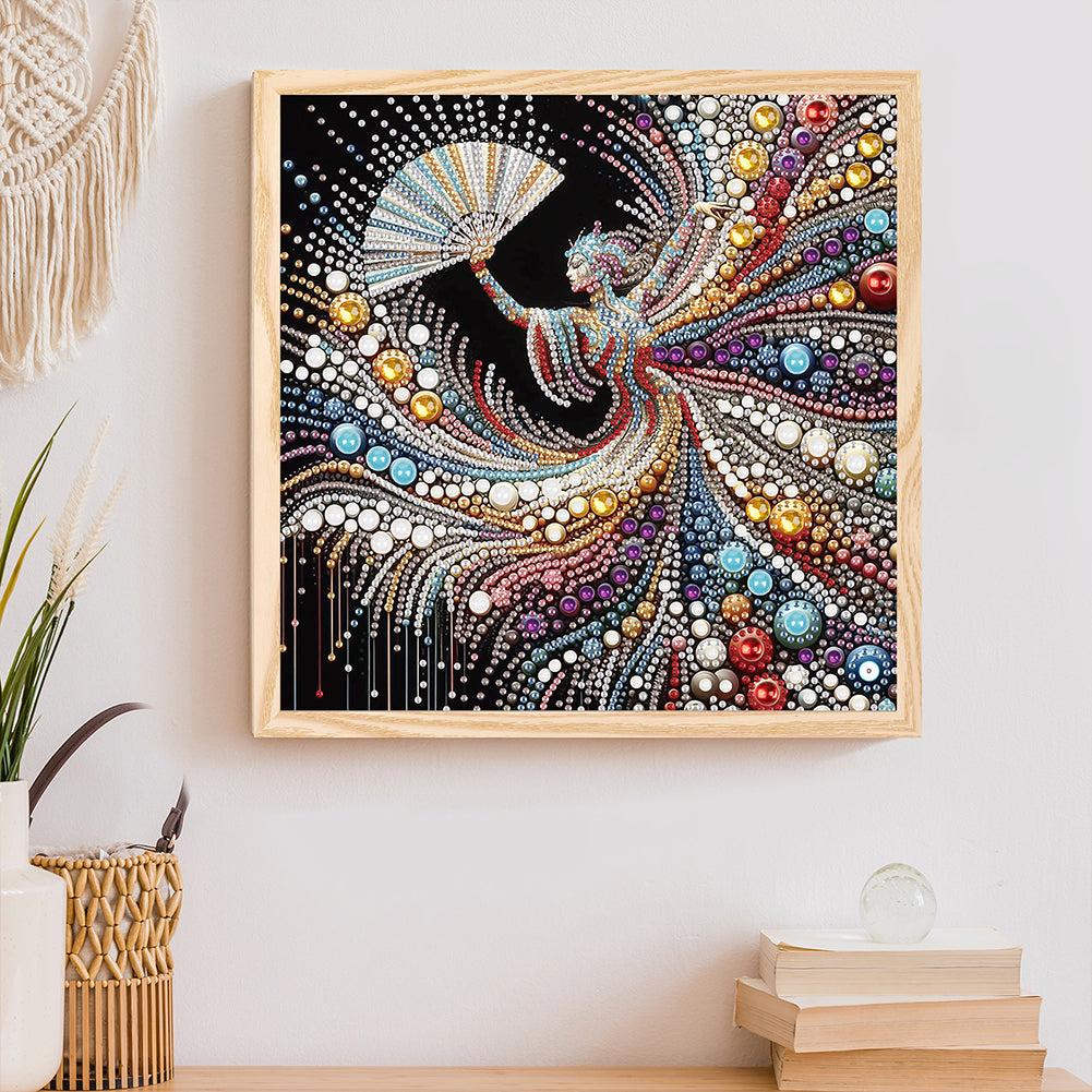 Elegant Dancing Woman - Special Shaped Drill Diamond Painting 30*30CM
