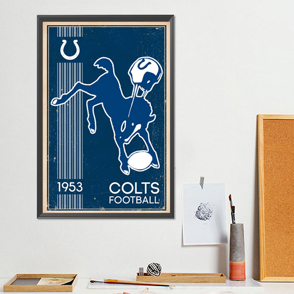 Indianapolis Colts Olive - Full Round Drill Diamond Painting 30*45CM