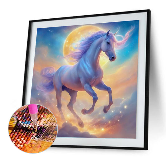White Horse - Full Round Drill Diamond Painting 30*30CM