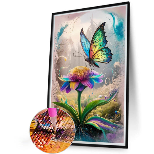 Colored Butterfly - Full Round Drill Diamond Painting 40*60CM