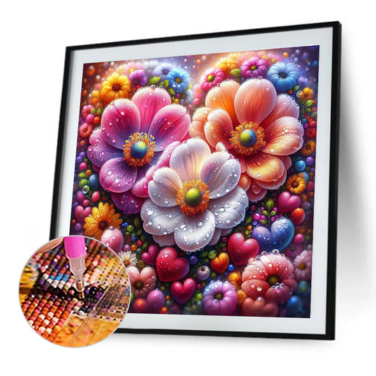 Flower - Full Round Drill Diamond Painting 40*40CM