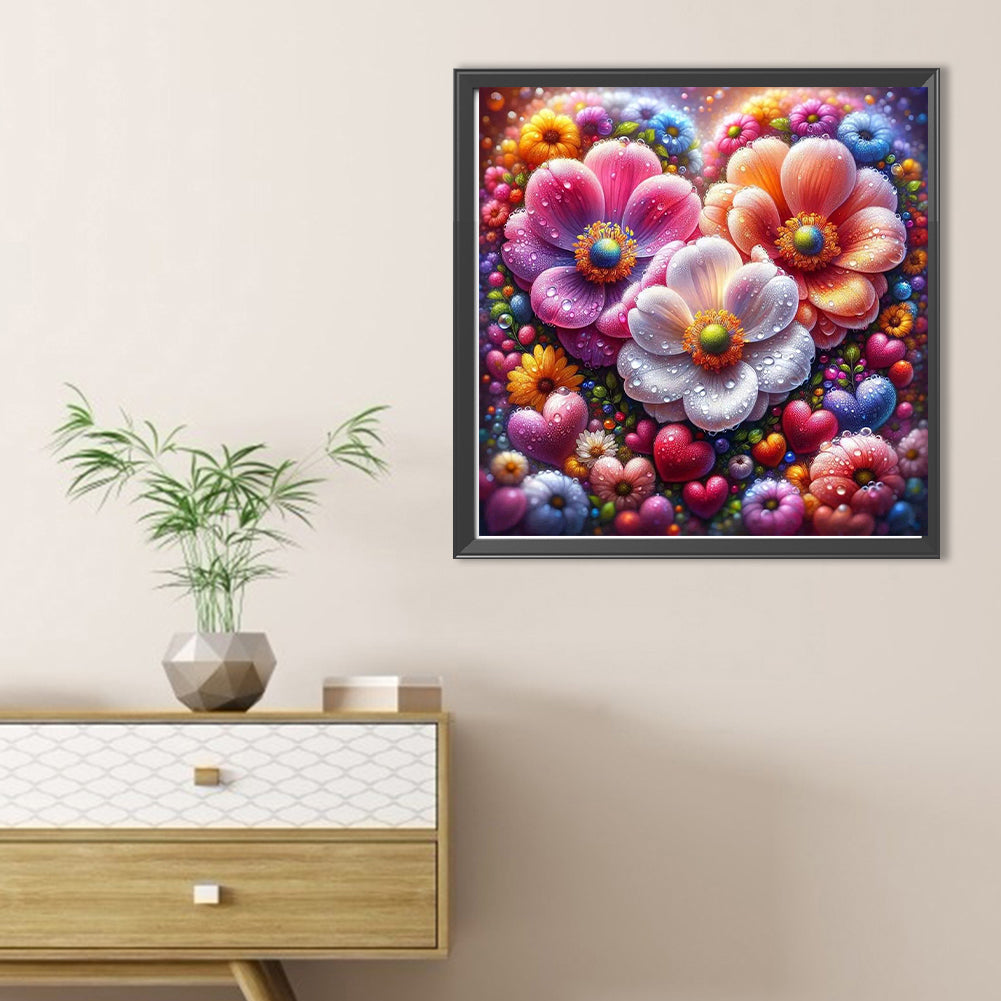 Flower - Full Round Drill Diamond Painting 40*40CM