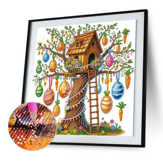Tree House And Egg - Special Shaped Drill Diamond Painting 30*30CM