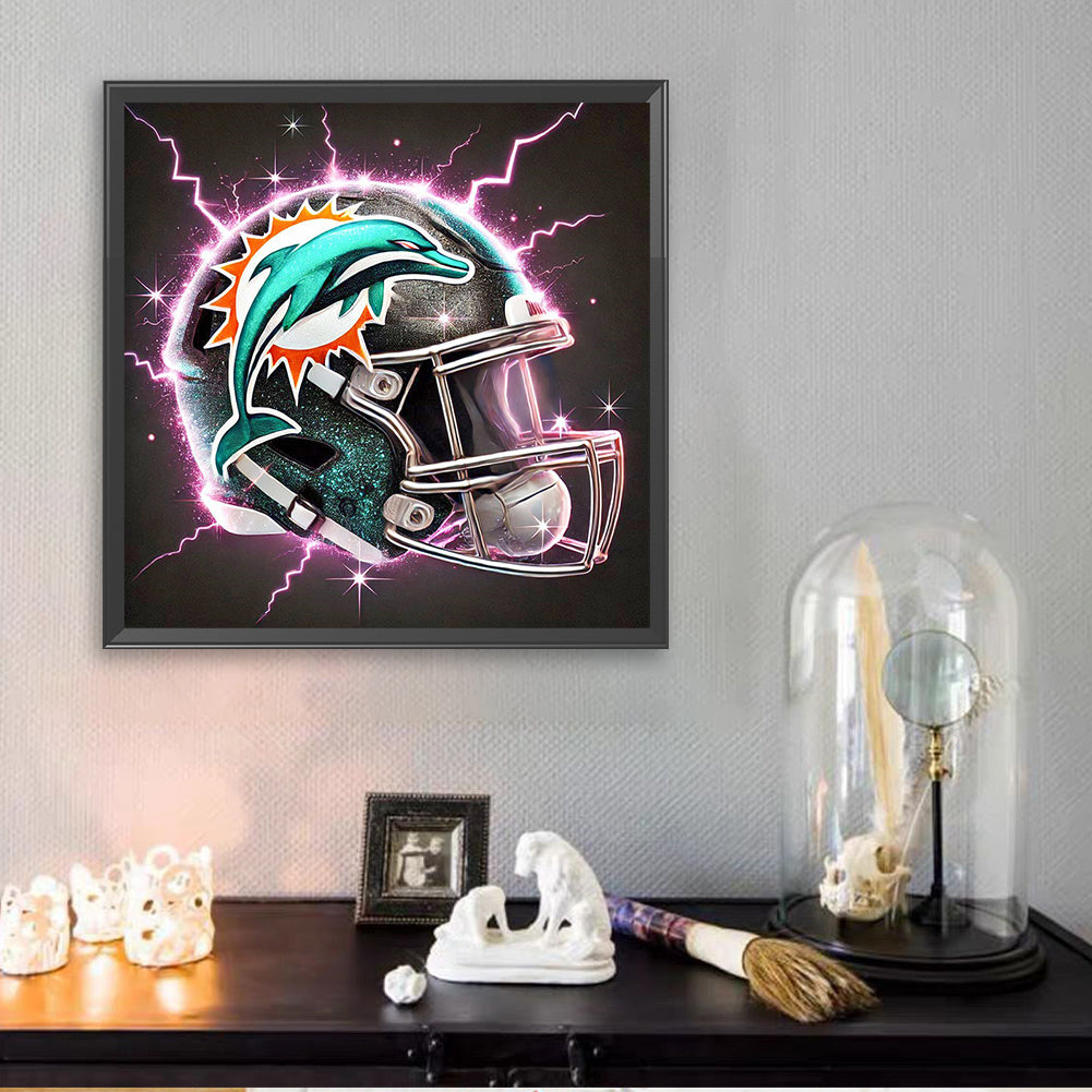 Miami Dolphins - Full Square Drill Diamond Painting 30*30CM