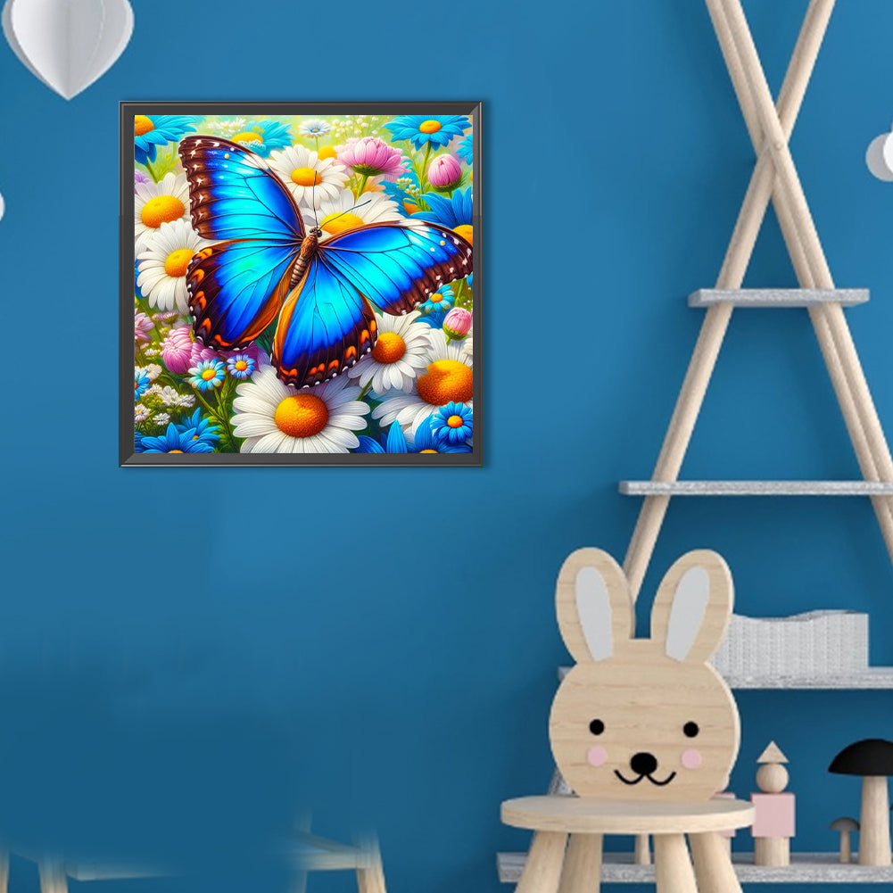 Daisy Butterfly - Full Round Drill Diamond Painting 30*30CM