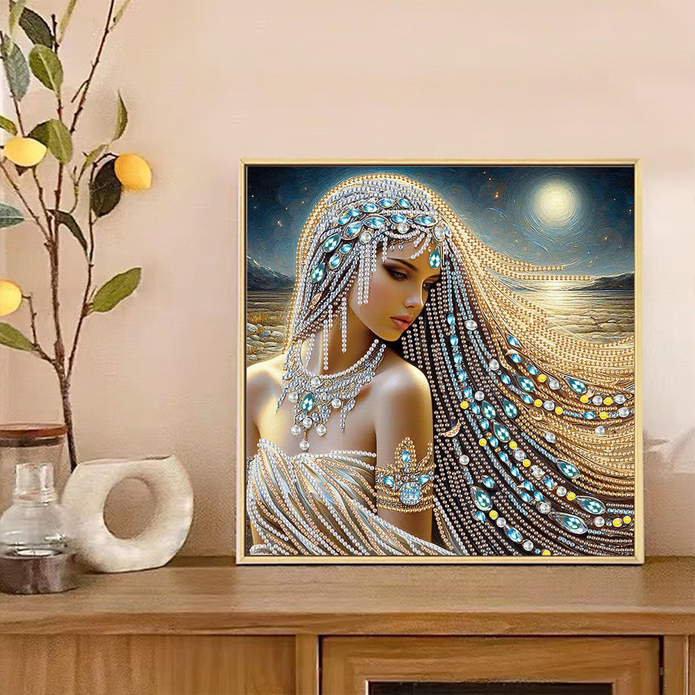 Gorgeous And Elegant Lady - Special Shaped Drill Diamond Painting 30*30CM