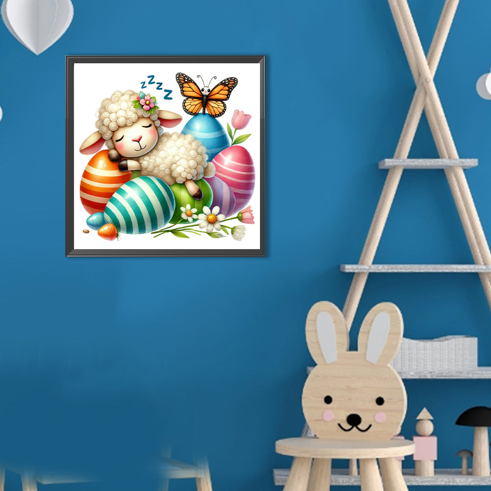 Easter Sheep - Full Round Drill Diamond Painting 30*30CM