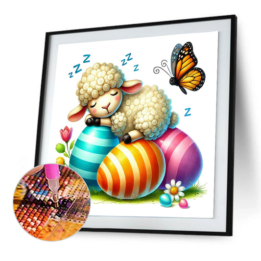 Easter Sheep - Full Round Drill Diamond Painting 30*30CM
