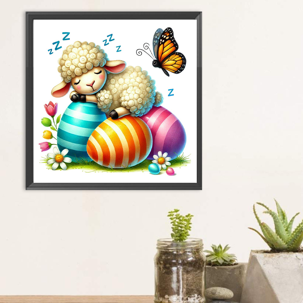 Easter Sheep - Full Round Drill Diamond Painting 30*30CM