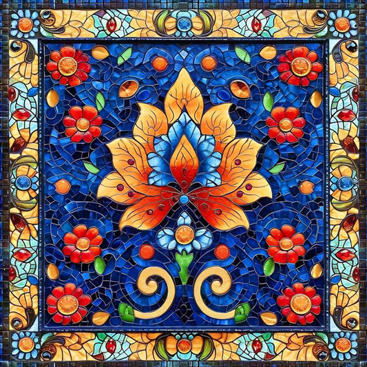 Bright Mandala Flower - Full Square Drill Diamond Painting 40*40CM