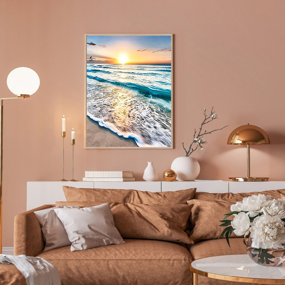 Seaside Scenery - Full Round Drill Diamond Painting 30*40CM