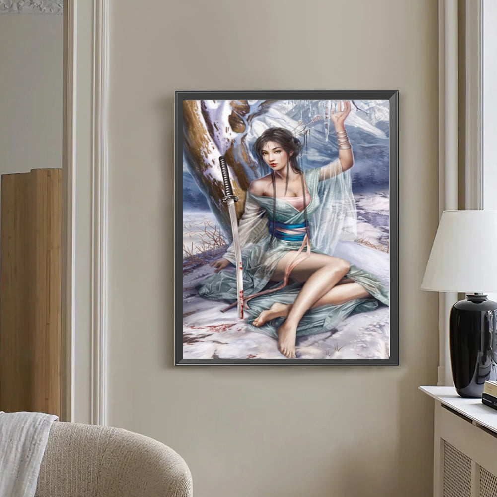 Snow Woman - Full AB Square Drill Diamond Painting 40*40CM