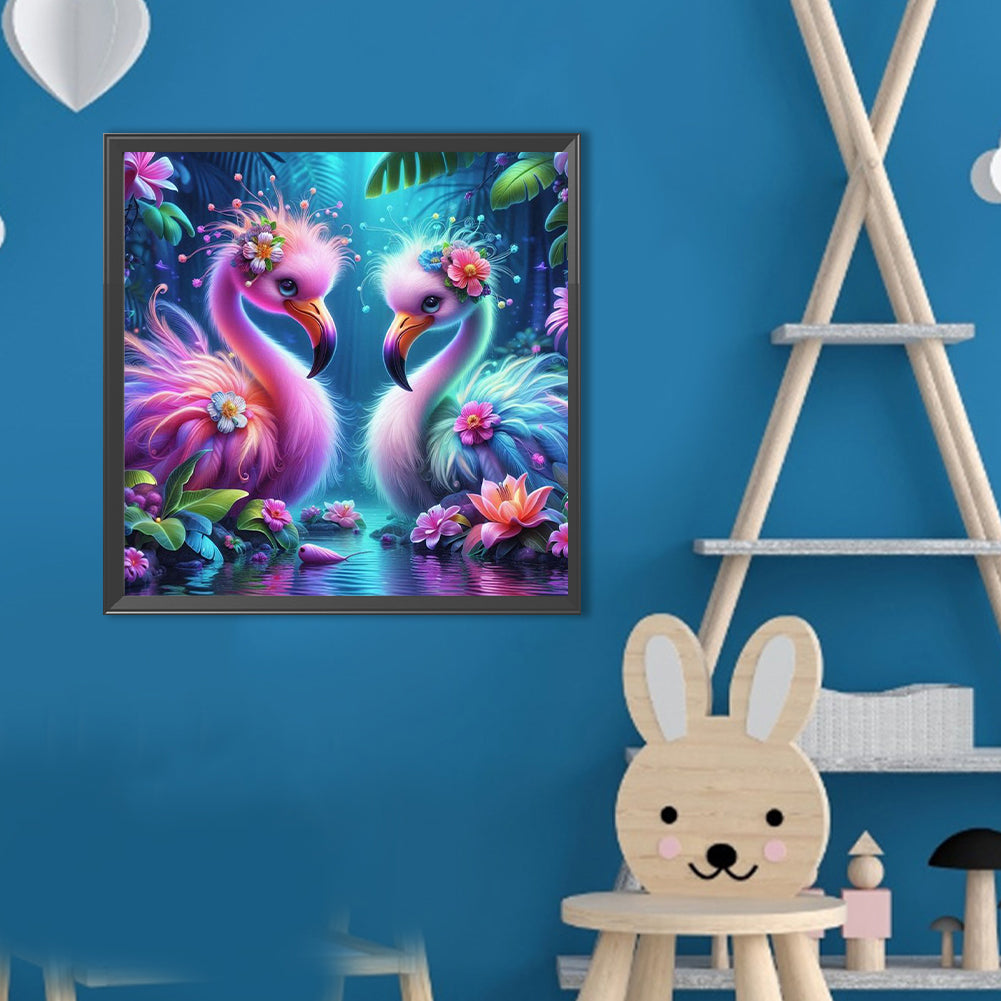 Swan - Full Round Drill Diamond Painting 40*40CM