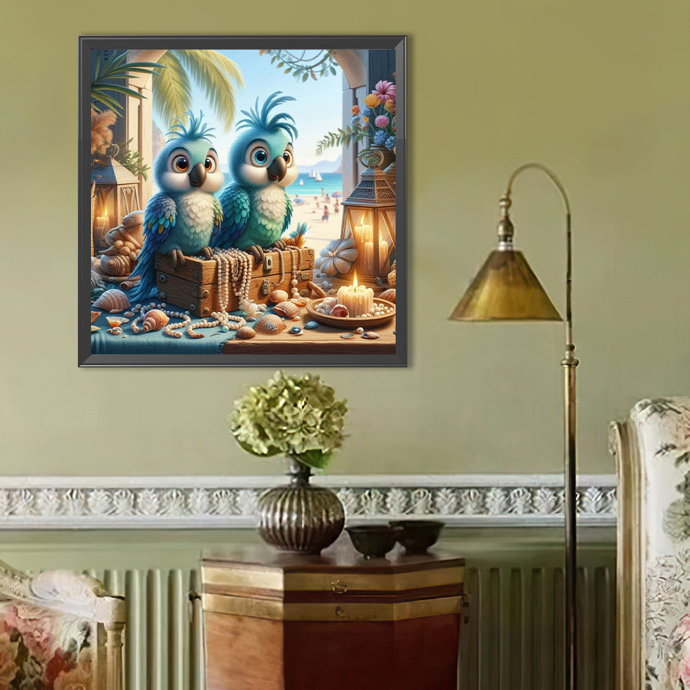 Parrot - Full Round Drill Diamond Painting 40*40CM