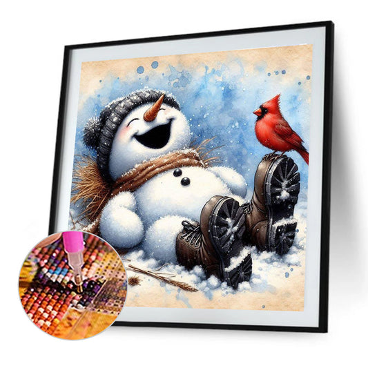 Snowman - Full Round Drill Diamond Painting 40*40CM
