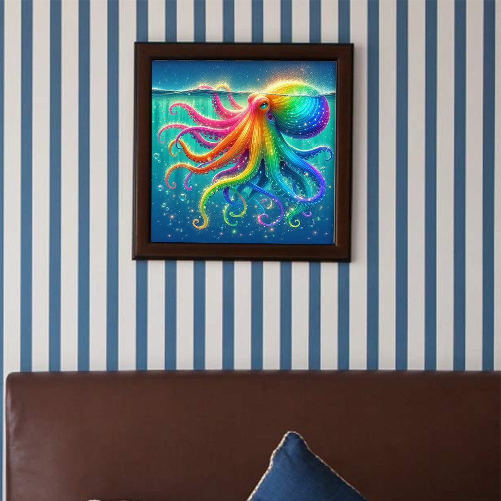 Colorful Octopus Ocean - Full Round Drill Diamond Painting 40*40CM