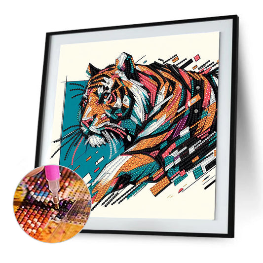 Tiger - Special Shaped Drill Diamond Painting 30*30CM