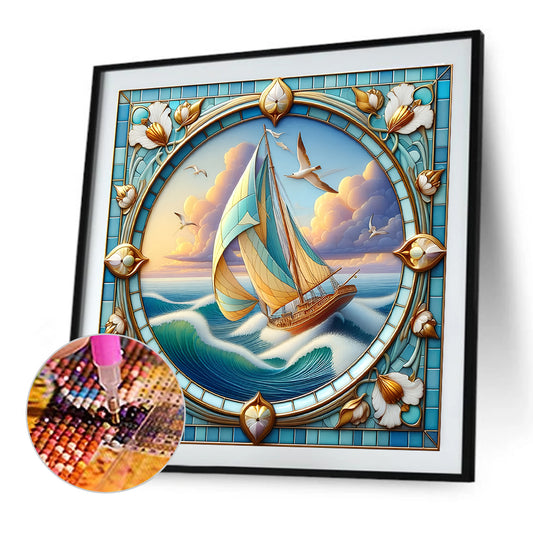 Sailing Diary - Full Round Drill Diamond Painting 40*40CM
