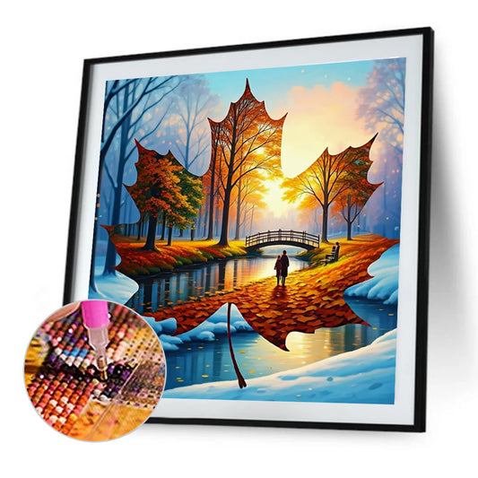 Magical Maple Leaf - Full Round Drill Diamond Painting 30*30CM