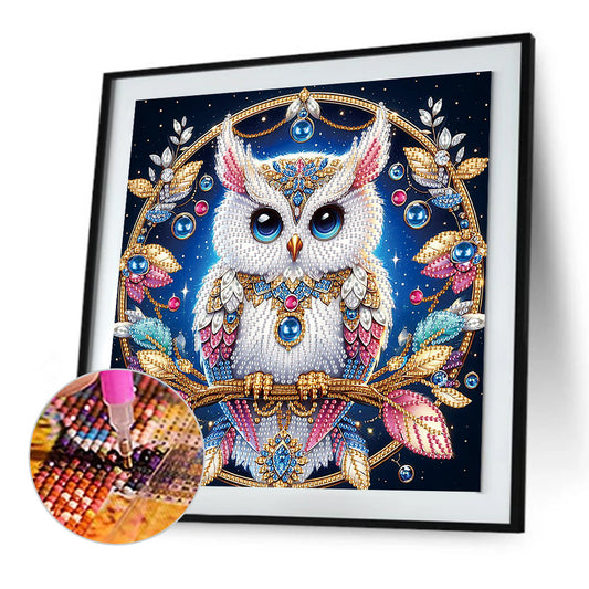 Owl - Special Shaped Drill Diamond Painting 30*30CM