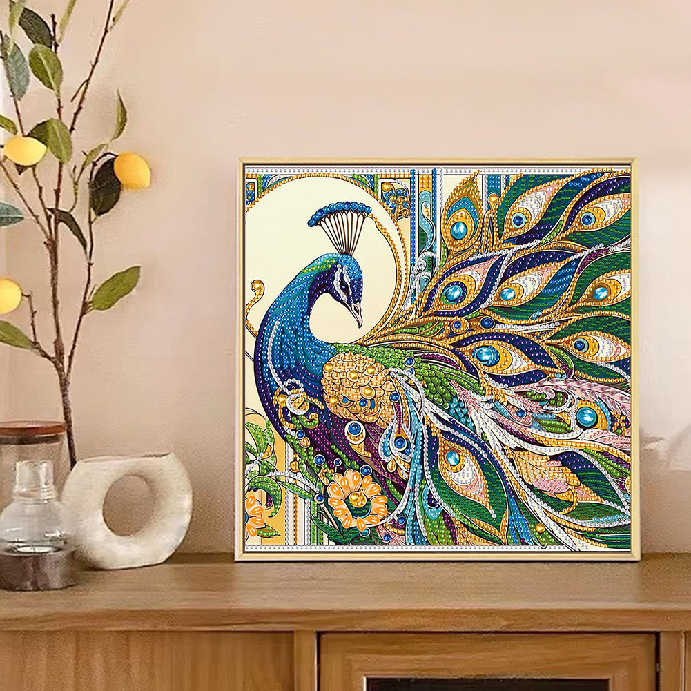 Peacock - Special Shaped Drill Diamond Painting 30*30CM