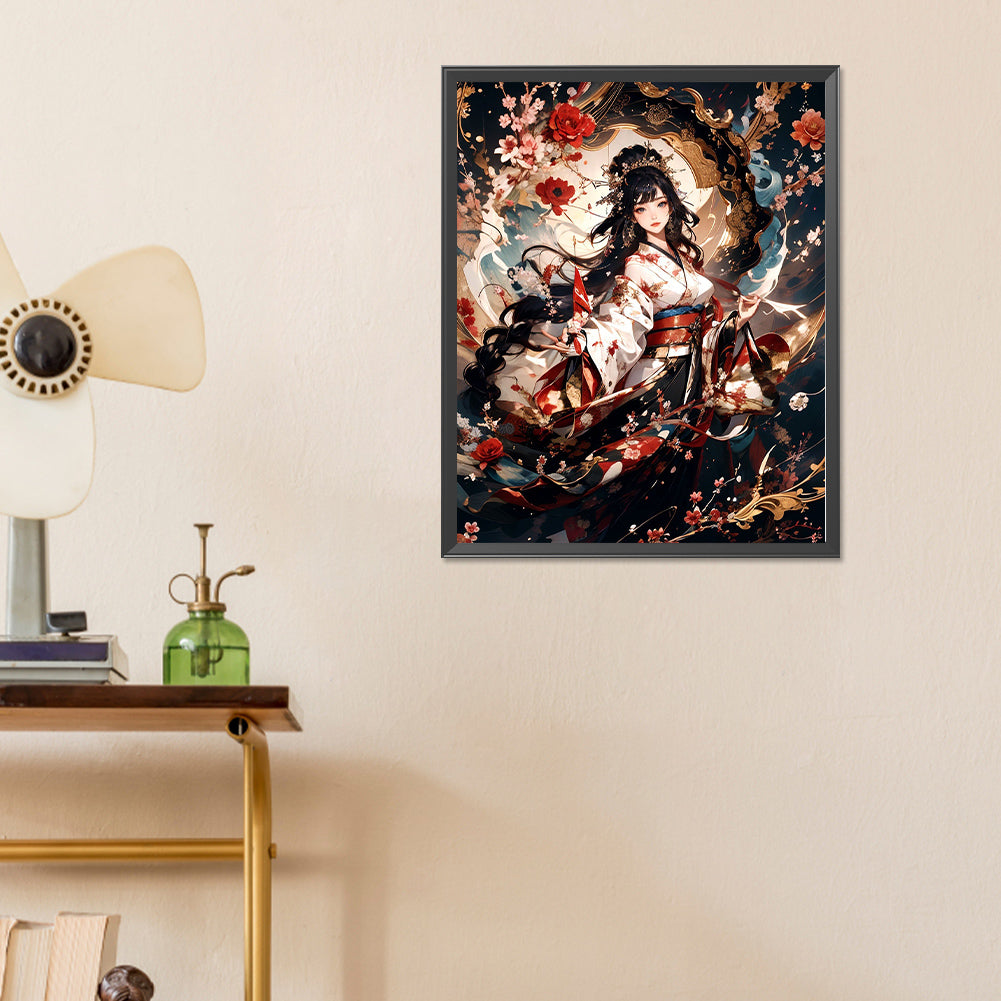 Ancient Style Girl - Full Round Drill Diamond Painting 40*50CM